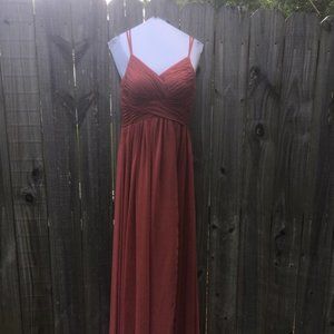 Azazie Dress - Jeanna in Terracotta
